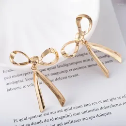 Stud Earrings Classic Fashion Big Bowknot Geometric Ear For Women Girls Gold Plated Bow Lightweight Stacked Drop Earring Jewelry