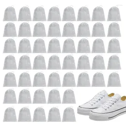 Storage Bags Shoe For Travel 50Pcs Anti Yellowing Dustproof Non-woven Shoes Organizers Pouch With