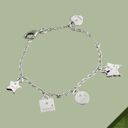 Charm Bracelet Chain Bangle Designer G Luxury Hand Jewellery Bijoux Fairy Star Heart Butterfly Letters Sliver New Fashion High Quality Womens Mens Free Shipping