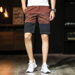 Men's Shorts Summer Camouflage Cargo Men Cotton Pockets Army Casual Outdoor Patchwork Male