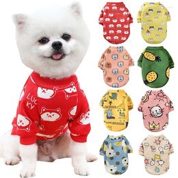 Dog Apparel Cartoon Hoodies Cat Vest Pet Clothes For Small Dogs Cotton Shirt Puppy Coat Jacket Clothing Sweater Pajamas