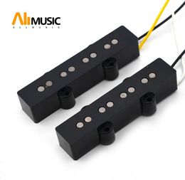 Open Alnico 5 Jazz JB Bass Pickup Neck or Bridge Pickup Braided Cloth Cable for 4 String Bass Parts9549318