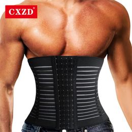 CXZD est Belt Men Sweat Shaper Body Breathable Modeling Tummy Strap Workout Shapewear Fat Weight Loss Slimming Girdle 240327