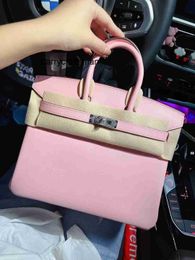 Women Luxury Handbag L Handmade bag BK25/30cm original togo calf leather womens handbag