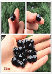 20pcs Highgrade black Crystal gemstone buttons Sewing buttons for shirt Crystal for garments Sewing Accessories 12mm1039034