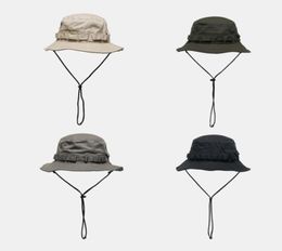 Outdoor fishing sunscreen caps men and women sunshade summer breathable fisherman cap folding tourist sundrawstring hat1001971