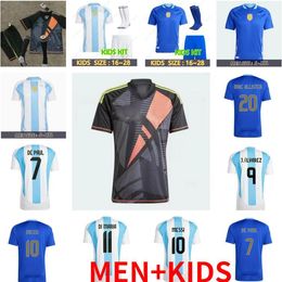 2024 Argentina DI MARIA soccer Jerseys player version copa DYBALA MARTINEZ Maradona de paul football shirt 24 25 Men women Kids uniforms di maria Long sleeved