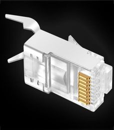 Epacket Cat6a Cat7 RJ45 Connector Crystal Plug Shielded FTP Modular Connectors Network Ethernet Cable25168964985