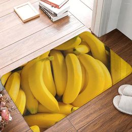 Bath Mats Yellow Banana Mat Fruit Bathroom Carpet For Shower Home Decor Washable Absorbent Foot Non Slip Design Toilet Pad