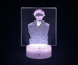 Baby 3D LED Picture Lamp Night Light Anime USB App Control Jujutsu Kaisen Gojo Satoru Figure NightLight Atmosphere Cool Kids Gift9104701