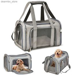 Dog Carrier Portable Pet Backpack for Cat Carryin Handba W/ Foldin Breathable Pet Travel Ba Airline Approved Transport for Puppy Harness L49