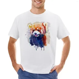 Men's Polos Red Panda Portrait T-Shirt Customizeds Graphics Plain T Shirts Men