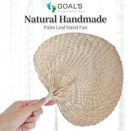 Decorative Figurines Palm Leaf Hand Fan Wall Hanging Woven Decor Art Bamboo Fans Decoration
