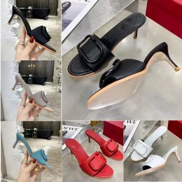 Designer women's Designer slippers Fashion high-heeled sandals Sexy party shoes Comfortable Flip-flops High-end quality workplace leather sh