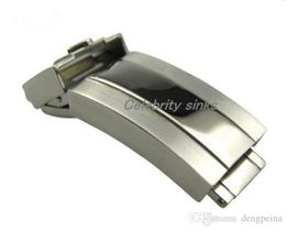 16mm band buckle Deployment clasp Silver polished brushed High quality Stainless Steel for rolexwatch9392242