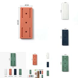 Wall-Mounted Plug Fixer Sticker Punch-Free Home Self-Adhesive Socket Fixer Cable Wire Organiser Seamless Power Strip Holder