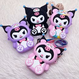 Kuluomi Silicone Crossbody Anime Hello Kt Cartório de moedas Carteira Kawaii Bolsa de boneca fofa presente de aniversário presente