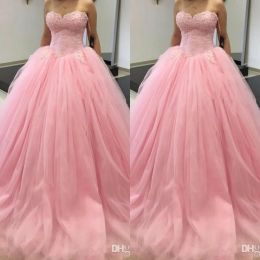 Princess Ball Gown Sweet 16 Party Quinceanera Dresses Pink Tutu skirt Sweetheart Corset Ruffles Plus Size 2024 Girls Debutante Prom Dresses