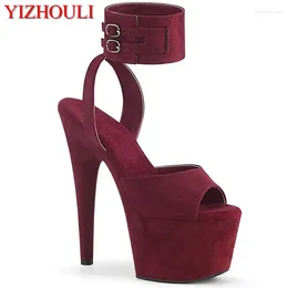 Dance Shoes The Latest Sexy 17cm Bag And Suede High-heeled Pole Dancing/show/star/banquet Wedding Walking