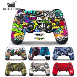 Joysticks Data Frog Styles Protective Sticker Cover For PS4 Pro Slim Skin Decal For Sony PlayStation 4 Game Controller Accessories