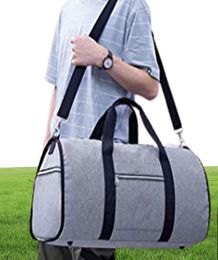 Travel Garment Bag With Pocket Folding Garment Bag luggage Duffle Suit Carryon Garment Weekender Bag TwoInOne7020517