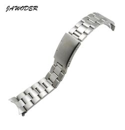 JAWODER Watch band 18 19 20 22 23 24mm Silver Pure Solid Stainless Steel PolishingBrushed Watch Strap Deployment Buckle Bracelets8947351