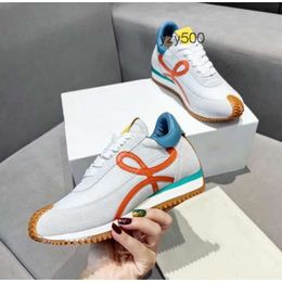 Sneakers Luxury Casual Shoes s Nylon Suede Laceup Soft Uppers Honey Rubber Wavy Soles Around Toes Letters Hemp Rope Sp loeweeliness loeweliness lowevely lowely Y9DY