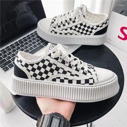 Casual Shoes Spring/Autumn Sneakers College Style Men Male Vulcanize Light Designer Checkered Lace-up Breathable