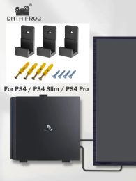 Racks DATA FROG Wall Mount For PS4 Playstation 4 Slim Pro Console Support Mural Holder Stand Pad PS4 Bracket Base Game Rack Accessory