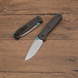 New Classic BM 535-3 Pocket Folding Knife S30V Drop Point Stone Wash Blade CNC Carbon Fibre Handle Outdoor EDC Folder Gift Knives with Retail Box