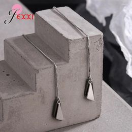 Stud Earrings 925 Sterling Silver Geometric Square Wild For Women Sterling-Silver-Jewelry Fashion High Quality