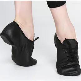 Dance Shoes Professional Jazz Boots Women Men Kids Lace Up Dancing Sneakers Leather Athletic