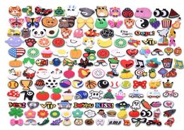 100PCS Whole Mix Cartoon Shoes Charms Silicone Soft Animal Cat Rabbit Hole Slipper Accessories For Kids Gifts 3685641