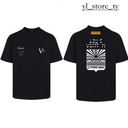 Louies Vuttion Luxury Trendy Brand Designer T Shirt Mens T Shirt High Quality Cotton Letter Printed Womens Short Sleeve Louies Shirt Casual Soft Vuttion Tee 9849