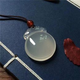 Pendant Necklaces Chalcedony Breast Protector Mirror Men's And Women's Jade Ruyi