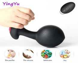 Anal Toys Wireless Remote Control Male Prostate Massager Inflatable Plug Vibrating BuPlug Expansion Vibrator Sex For Men250M4050228