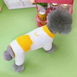 Dog Apparel Pet Clothes For Dogs Cosy Warm Stylish Jumpsuits Winter Cat Rompers With Contrasting Colours Premium