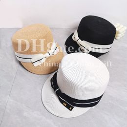 Luxury Straw Hat Women Bow Top Hat Summer Bucket Hat Travel Vacation Sunshade Hat Outdoor Casual Casquette Hat