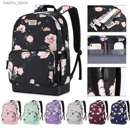 Other Computer Accessories Laptop Backpack 15.6-16 inch Travel Business School Casual Daypack Bag with Luggage Strap USB Charging Port for Women Girls Y240418