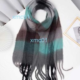 Scarves Autumn Winter Style Thickened Warm Color Check Scarf Hoop Yarn Thick Tassel Matching Ac Shawl VIJZ