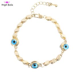 Fashionable Men and Women 18K Gold Evil Eye Jewelry Bracelet Islamic Muslim Daily Gathering Events Jewelry Accessories Gifts Unfad3196250