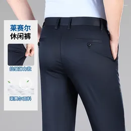 Men's Pants Spring And Summer Casual Stretch Ice Silk Business Thin Trousers Air Conditioning Straight