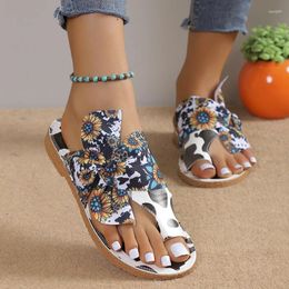 Slippers Women Shoes Comfy Platform Flat Sole Ladies Casual Sunflower Soft Big Toe Foot Correction Sandal Orthopedic Bunion Corrector