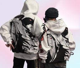 Anime Hoodies Streetwear Couple Winter Coat Fashion Loose Cartoon Sasuke Japan Hoodie Sweatshirt Unisex Hoodie Men Womens2364770