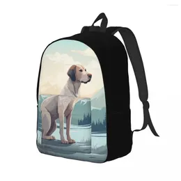 Backpack Dog Canvas Backpacks Vector Flat Animals Workout Big Stylish Bags