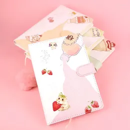 Kawaii Hamster Magnetic Buckle Hand Book Cute Notebook Thickened Diary Travel Journal Office School Supplies