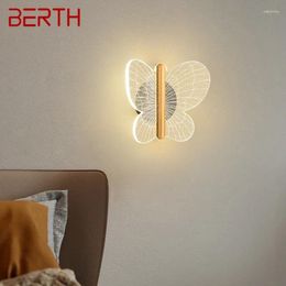 Wall Lamps BERTH Contemporary Butterfly Lamp Indoor Living Room Bedroom Bedside Nordic Art El Corridor Hallway