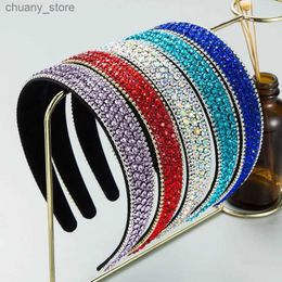 Hair Rubber Bands Colour Full Diamonds Shiny Headbands Fashion Hair Accessories For Women Trend Casual Hairband Hair Bands Girl Headwear High-grade Y240417