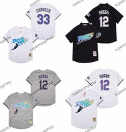 Vintage Devil Rays Baseball Jersey 12 Wade Boggs 33 Jose Canseco 3 Evan Longoria 5 Wander Franco 29 Fred McGriff Tony Saunders 39 Hernandez 13 Crawford White