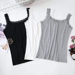 Camisoles & Tanks Camisole Plus Size Lingere Tank Top Lace Strap White Black Sleep Vest Crop Sexy Camis Slim Corset Undershirt